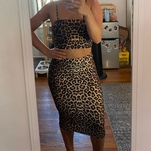 Cheetah print two piece set H&M